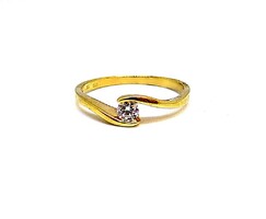 Köves arany szoliter gyűrű (ZAL-Au110924)