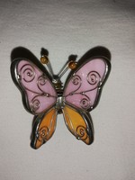 Tiffany jellegű pillangó dísztárgy