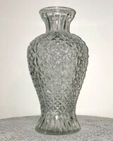 Retro öblös üveg váza - 32 cm - üvegváza padlóváza