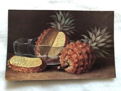 Antik képeslap - Gyümölcsök, Ananászok - Postatiszta                    -2.