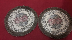Round tapestry tablecloth pair 2. (L3271)