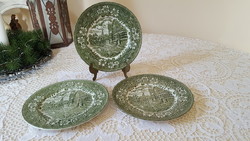 English royal tudor ware earthenware cake plate 3 pcs.