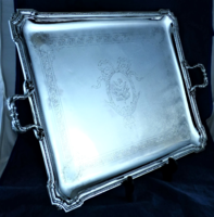 Wonderful antique silver tray, Paris, ca. 1880!!!