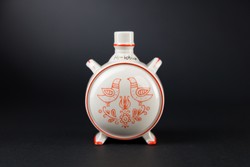Kőbánya porcelain stoneware, porcelain water bottle, hortobágy, marked.