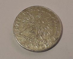 Lengyel 10 Zloty 1932/2  varsói veret ezüstáron! 22 gramm, 0.750 Ag.