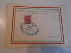 D192246 commemorative sheet commemorative stamp Miklós Horthy National Aviation Fund 1940