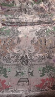 Old oriental tablecloth, tablecloth with Chinese pattern (l3257)