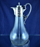 Nice, antique, silver-plated decanter, Germany, ca. 1890!!!