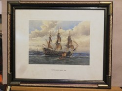 Battleship in a wonderful frame