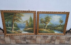 Painting paintings landscape wood