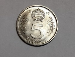 Fóliás forgalmi sorból bontott 5 Forint 1973 Unc.