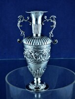 Stunning antique silver violet vase, Holland, ca. 1890!