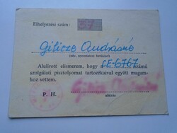 D192312 worker guard service pistol registration card 1960?