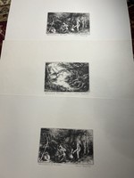 3 etchings by Terezia Kiss for sale