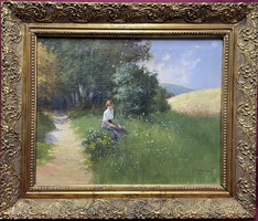 Oil on canvas painting by Gyula Zorkóczy (1873-1932), in very good condition