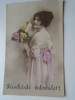 D192340  Régi  képeslap  -Pünkösdi  üdvözlet  Debrecen - Csuta Lajos, Békés 1920