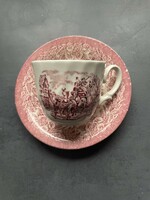 Pink, pink, English, scenic tea cup