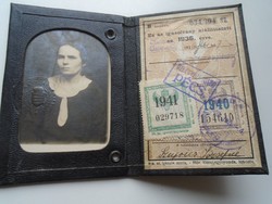 D192315 m.Kir. State railways photo ID for issuing half-price tickets 1936-1941 Pécs suprics j.Né