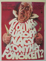 Ki öli meg Európa nagy konyhafőnőkeit? - régi filmplakát, moziplakát, 1980