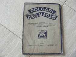 1942-es kiadású Polgári Iskolai Atlasz