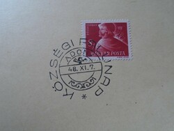 D192489 Alkalmi bélyegzés  ADONY - Községi  Falunap  1948 XI.7.