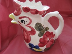 Rooster shape Italian traditional jug
