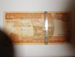 Etiópia 50 birr 2015 UNC