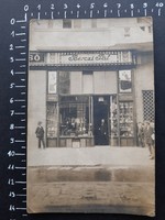 Old shop photo, postcard, payslip