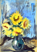 Jenő Szőnyi (1902-1993): sunflower still life