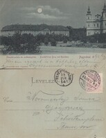 Nagyvárad bishop's palace and cathedral 1898. There is a post office!