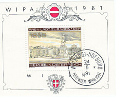 Austria half-postal stamp block 1981