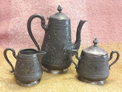 Antique silver-plated Art Nouveau jug set (m3194)