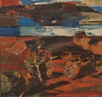 Klimó Károly (1936 - ) Dunai Táj c. Képcsarnokos festménye Eredeti Garanciával.