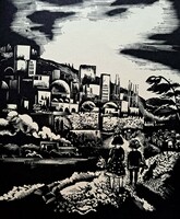 Ender Vadasz (1901-1944): returnees - folder with 10 woodcuts (Judaism, Judaica, Moses)