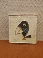 Ceramic wall picture - crow - 10*10cm