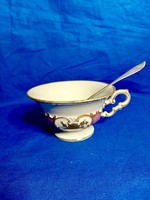 Hutschenreuther tea cup with silver spoon