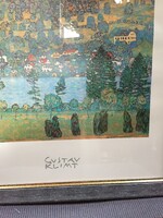 Reproduction of the picture Gustav Klimt: unterrach on lake attersee, in a glazed frame