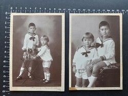 Régi fotók báró Hunyady és Malachovszky család gyermekei 1927,  egyben, 2 db.