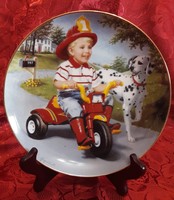 Dalmatian dog, children's porcelain plate, decorative plate (l3221)