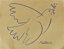 Pablo Picasso: dove of peace - letter of authenticity