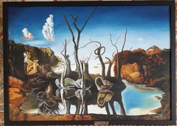 Világhírű, gyönyörű Dali festmény másolat