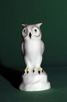 Rare painted antique Zsolnay mini owl + free postage!