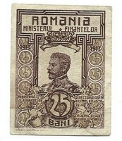 25 bani 1917 Románia Ritka