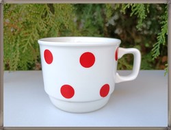 Zsolnay porcelain mug with red dots