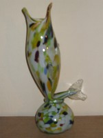 Old rare Murano glass fish vase
