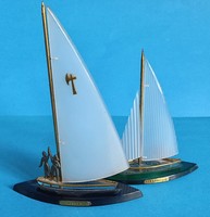 Retro Balaton sailboats ornament souvenir balatonlelle balatonfüred