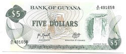 5 dollár Guyana UNC