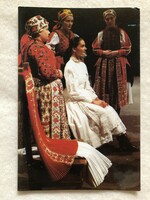 Old Hungarian folk dancers postcard - postal clean -2.