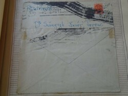 ZA410.6  Elkenődött alkalmi bélyegzés  1942-es levélen  - Dr Szunyogh Xavér Ferenc