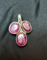 Ruby gem sterling silver /925/ pendant-new